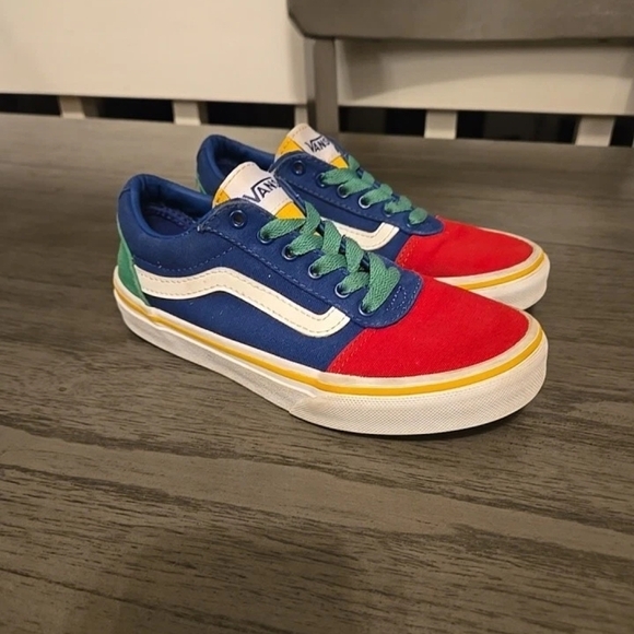 Vans Red, Blue, and Green Sneakers - Picture 1 of 4